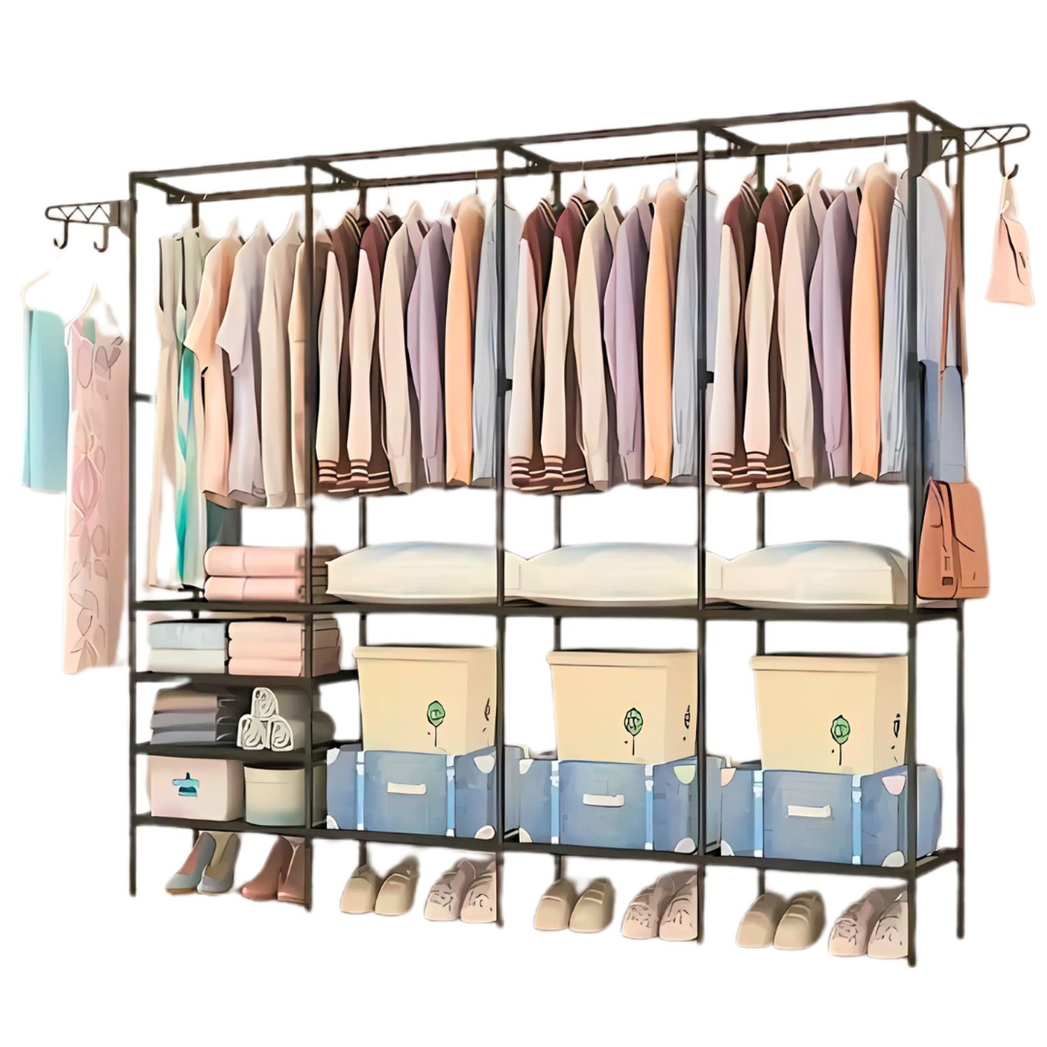 Closet organizador Esqueleto X4